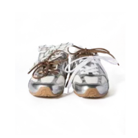 New Balance x Miu Miu 530 SL Leather Sneakers Metallic Silver