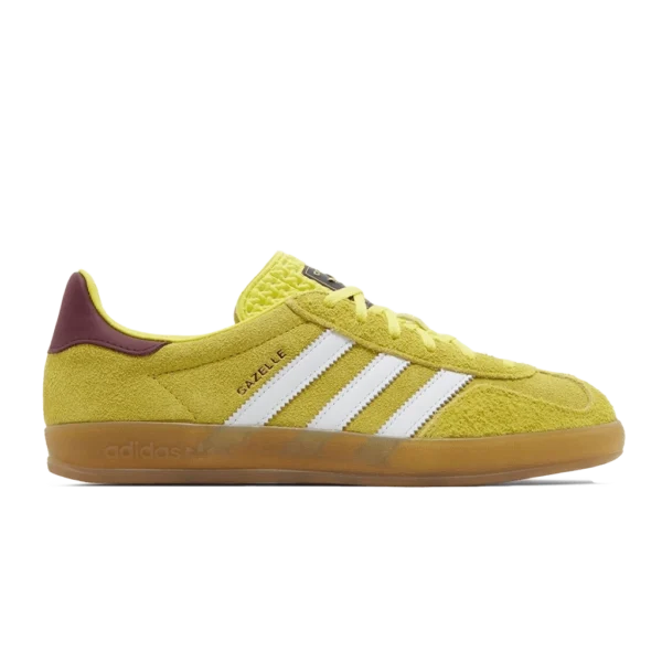 Adidas Gazelle Indoor Bright Yellow Cloud White Collegiate Burgundy